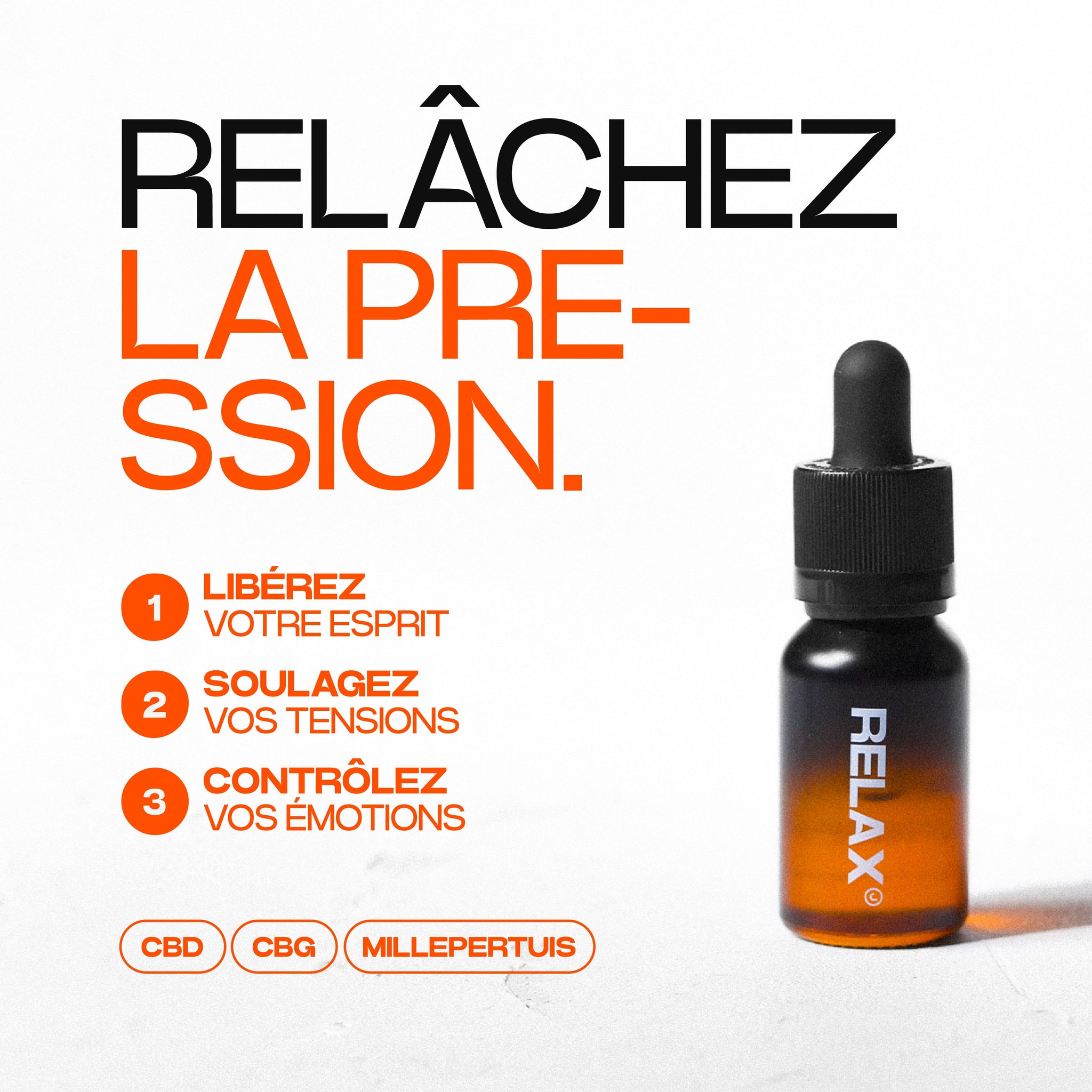 RELAX 35% - HUILE CBD + CBG + MILLEPERTUIS